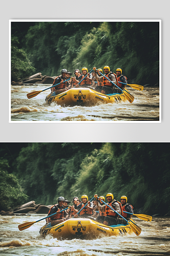 AI数字艺术高清漂流水上活动旅游摄影图片