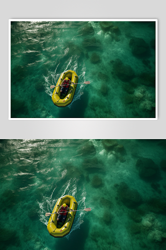 AI数字艺术夏季漂流水上活动旅游摄影图片