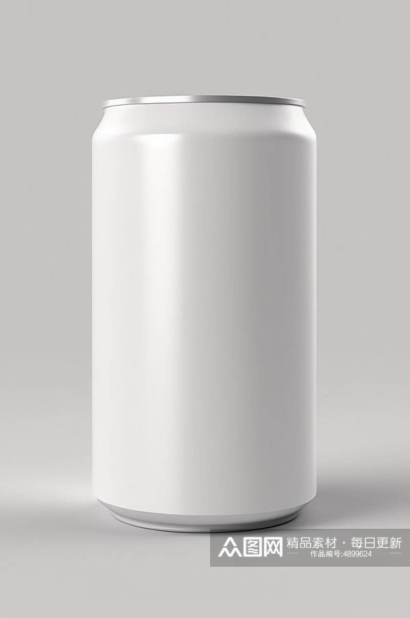 AI数字艺术简约易拉罐啤酒包装样机模型素材