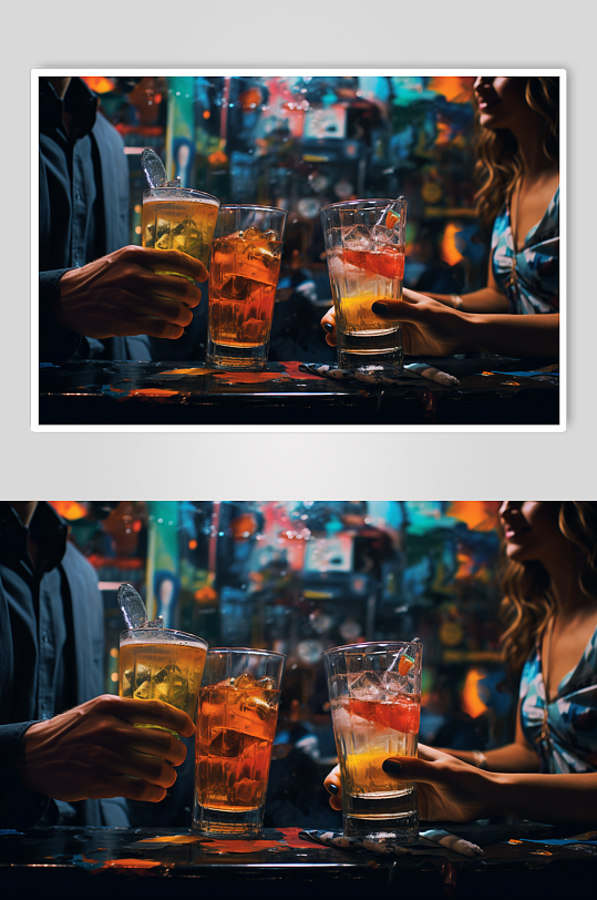 AI数字艺术啤酒摄影图片-众图网