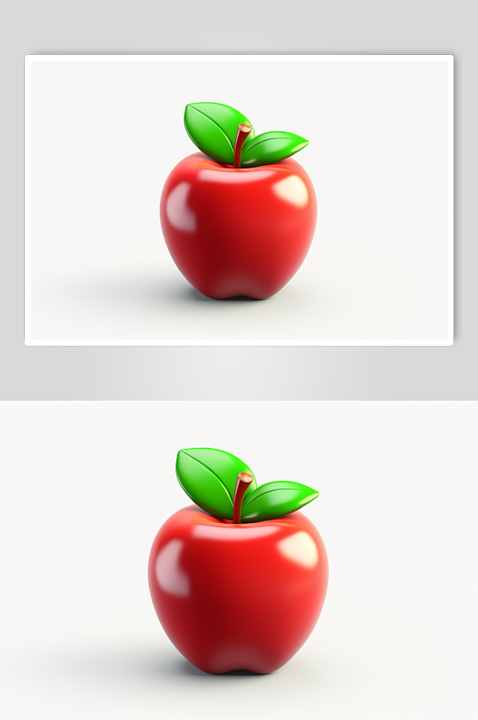 AI数字艺术平安夜苹果水果农产品模型-众图网