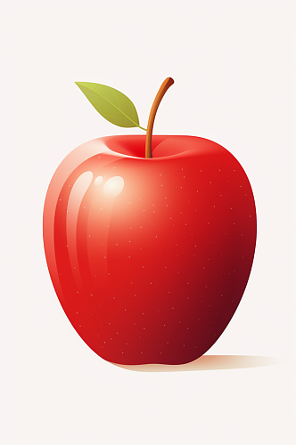 AI数字艺术苹果水果农产品插画