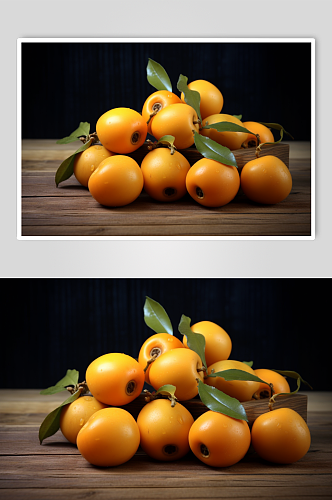 AI数字艺术高清枇杷生鲜水果摄影图片