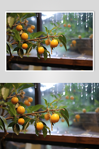 AI数字艺术清新枇杷生鲜水果摄影图片