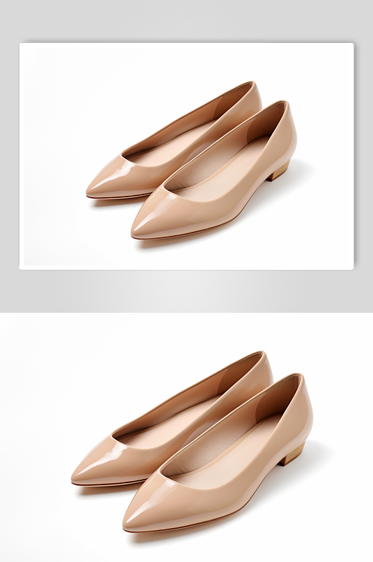 AI数字艺术极简肤色单皮鞋摄影图片-众图网