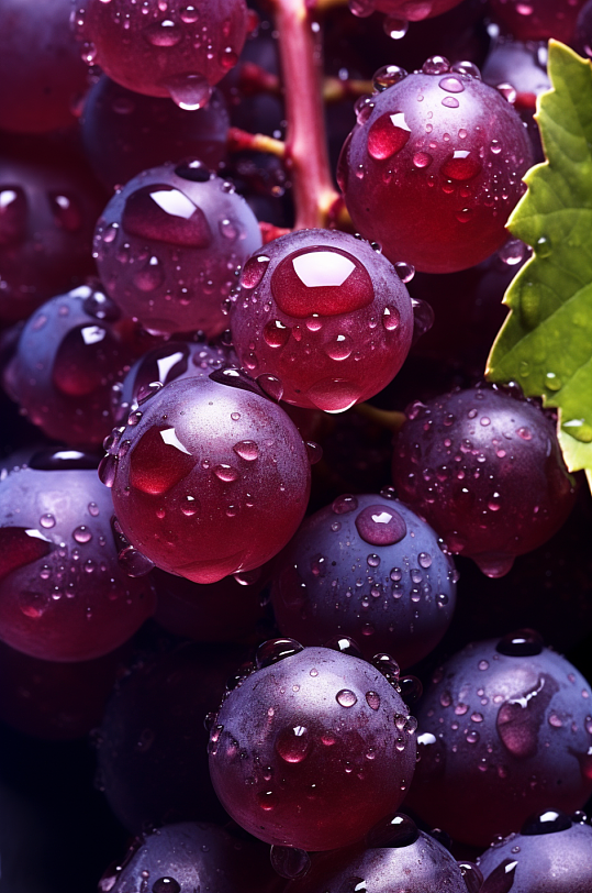 AI数字艺术葡萄水果果汁图片-众图网