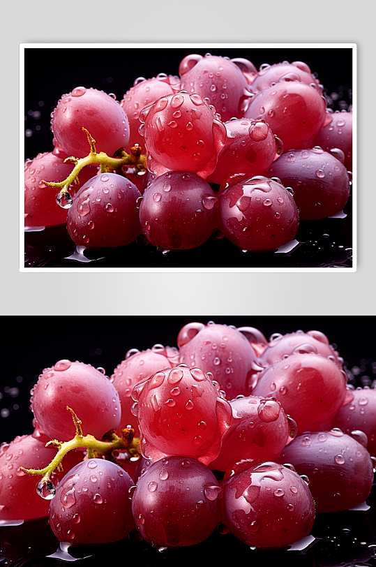 AI数字艺术葡萄水果果汁图片-众图网