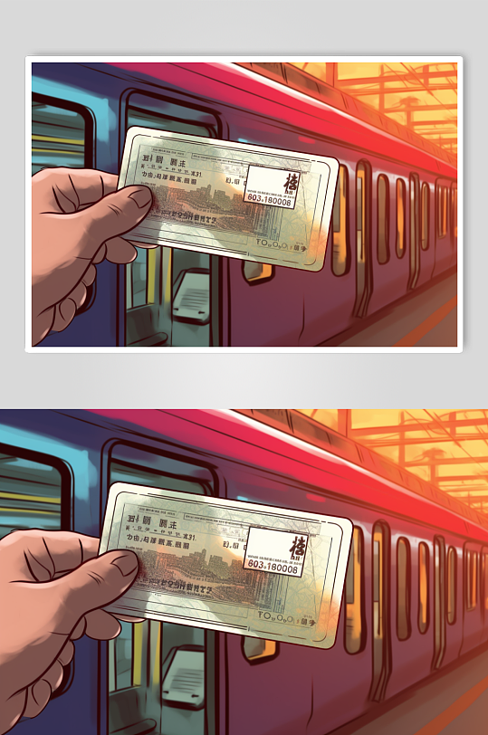 AI数字艺术春运线上抢票人物新年人物摄影图插画-众图网