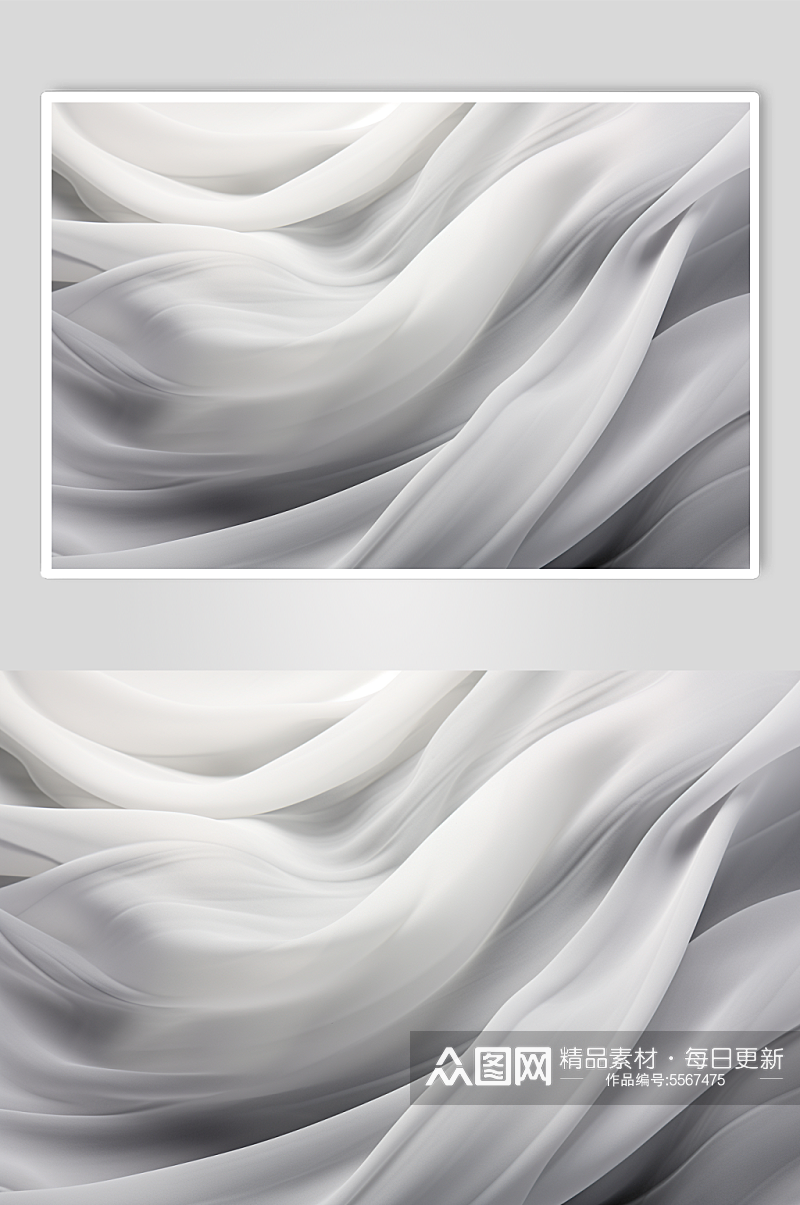 AI数字艺术浅色变幻线丝绸质感纹理背景素材