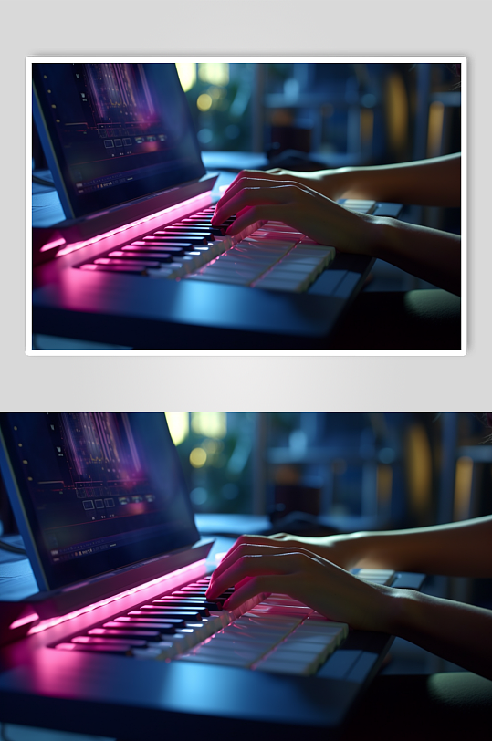 AI数字艺术企业精神敲击键盘操控摄影图片-众图网