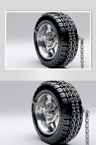 AI数字艺术高清车轮汽车零件模型