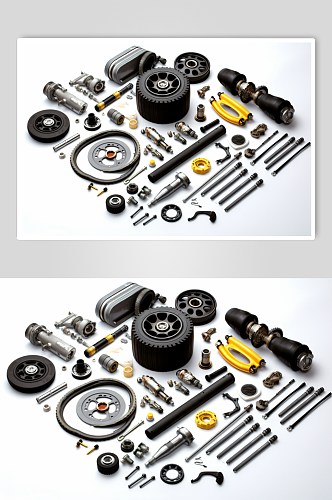 AI数字艺术高清汽车零件模型