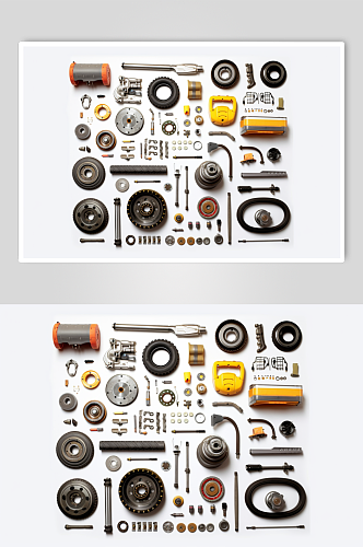 AI数字艺术高清汽车零件模型
