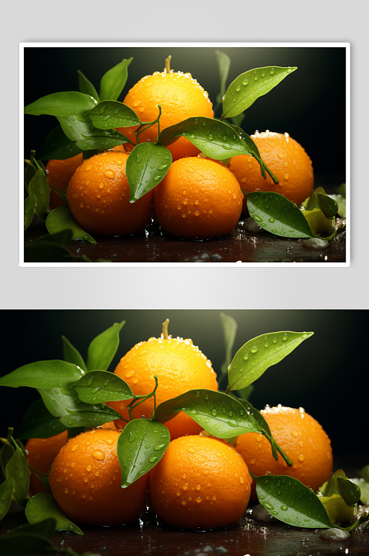 AI数字艺术脐橙橙子水果摄影图-众图网