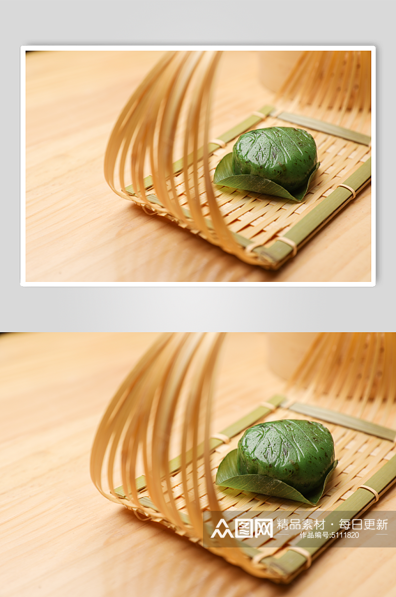 美味绿色艾叶粑清明节摄影图片素材