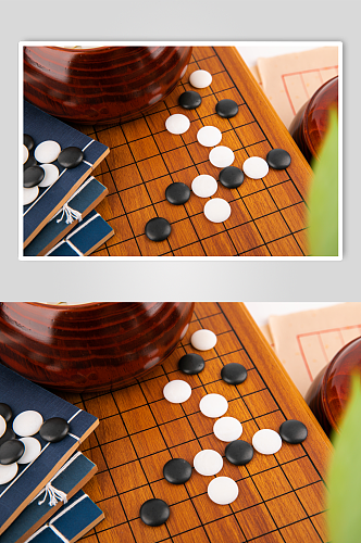 围棋五子棋棋牌物品摄影图片