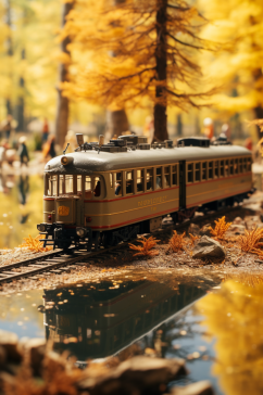 AI数字艺术秋季出游旅游场景模型