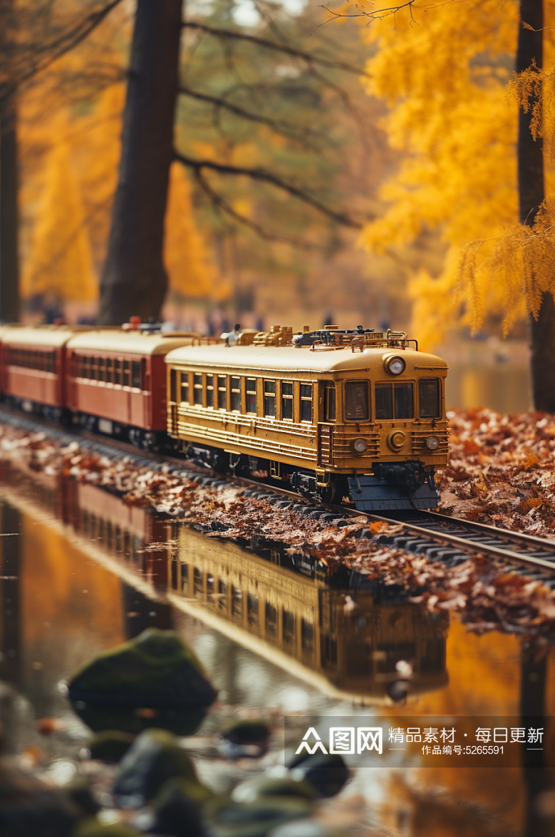 AI数字艺术秋季出游旅游场景模型素材