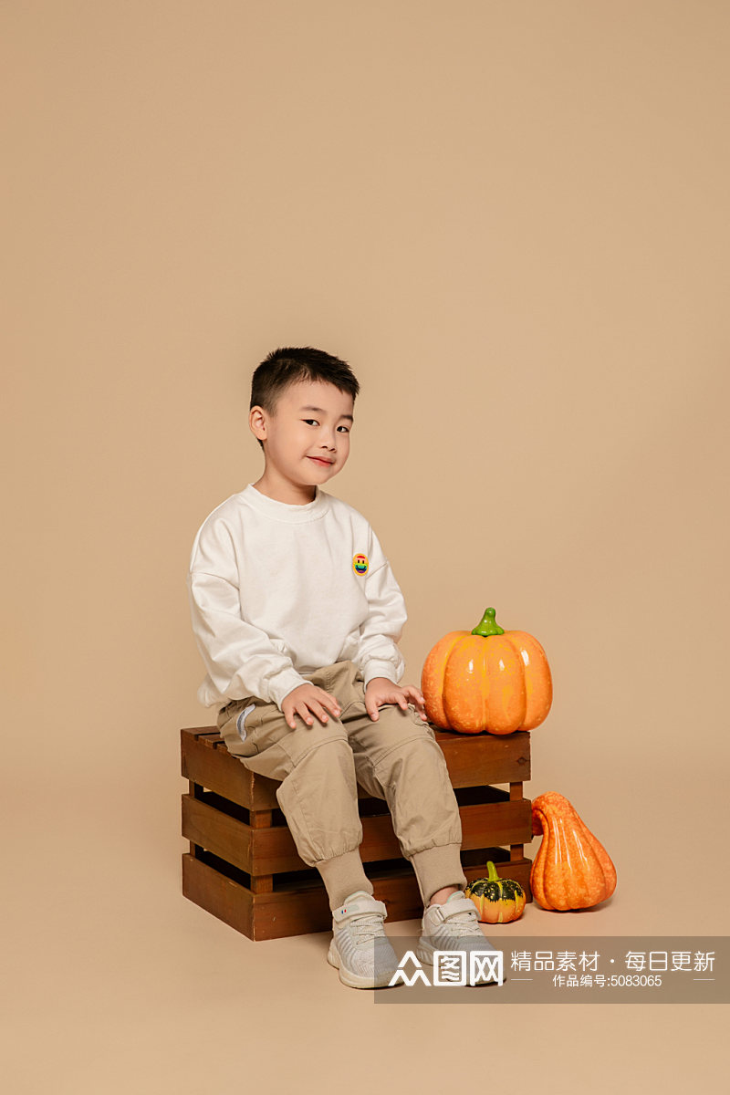 羊毛衫秋季秋装氛围儿童人物摄影图片素材