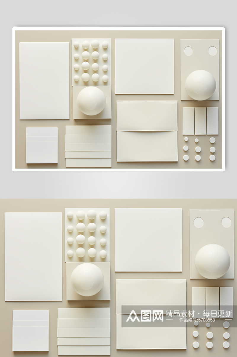 AI数字艺术白色信封企业VI样机模型素材