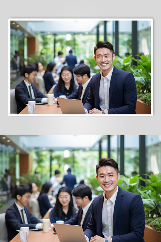 AI数字艺术工作中的企业肖像人物摄影图-众图网