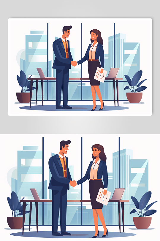 AI數(shù)字藝術(shù)扁平化企業(yè)招聘招人場景插畫