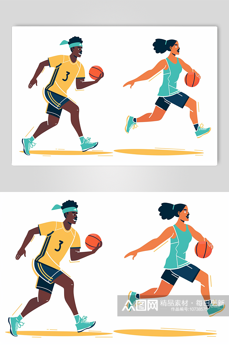 AI数字艺术趣味运动会图片插画素材