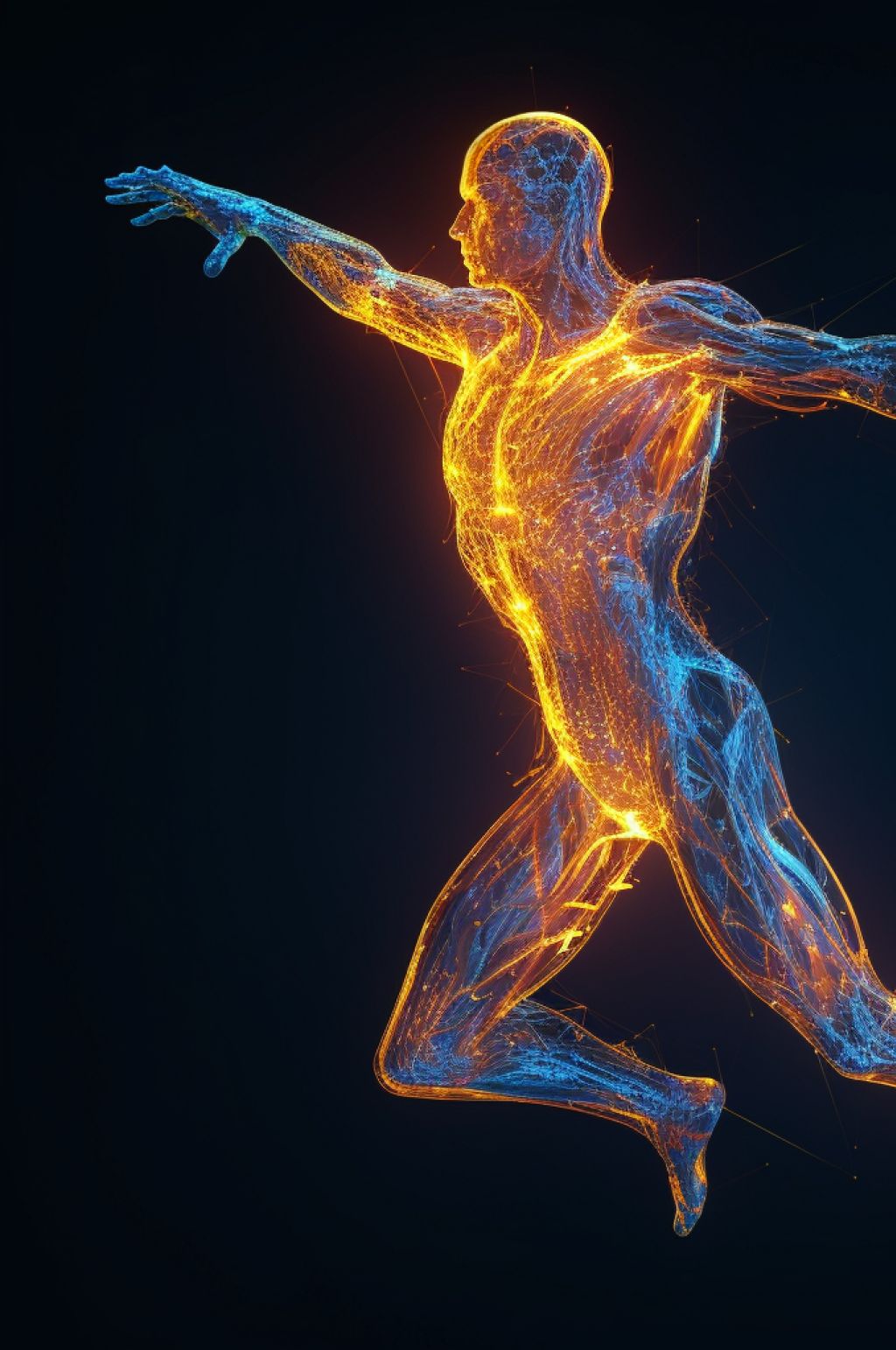 AI数字艺术高清人体各部位神经透视图片素材