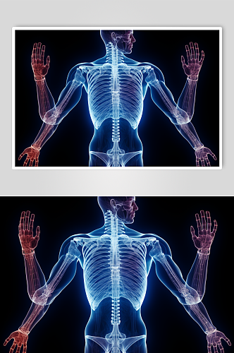 AI数字艺术人体各部位神经医疗透视图片