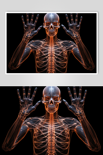 AI数字艺术人体各部位神经医疗透视图片