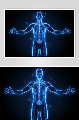 AI数字艺术人体各部位神经医疗透视图片