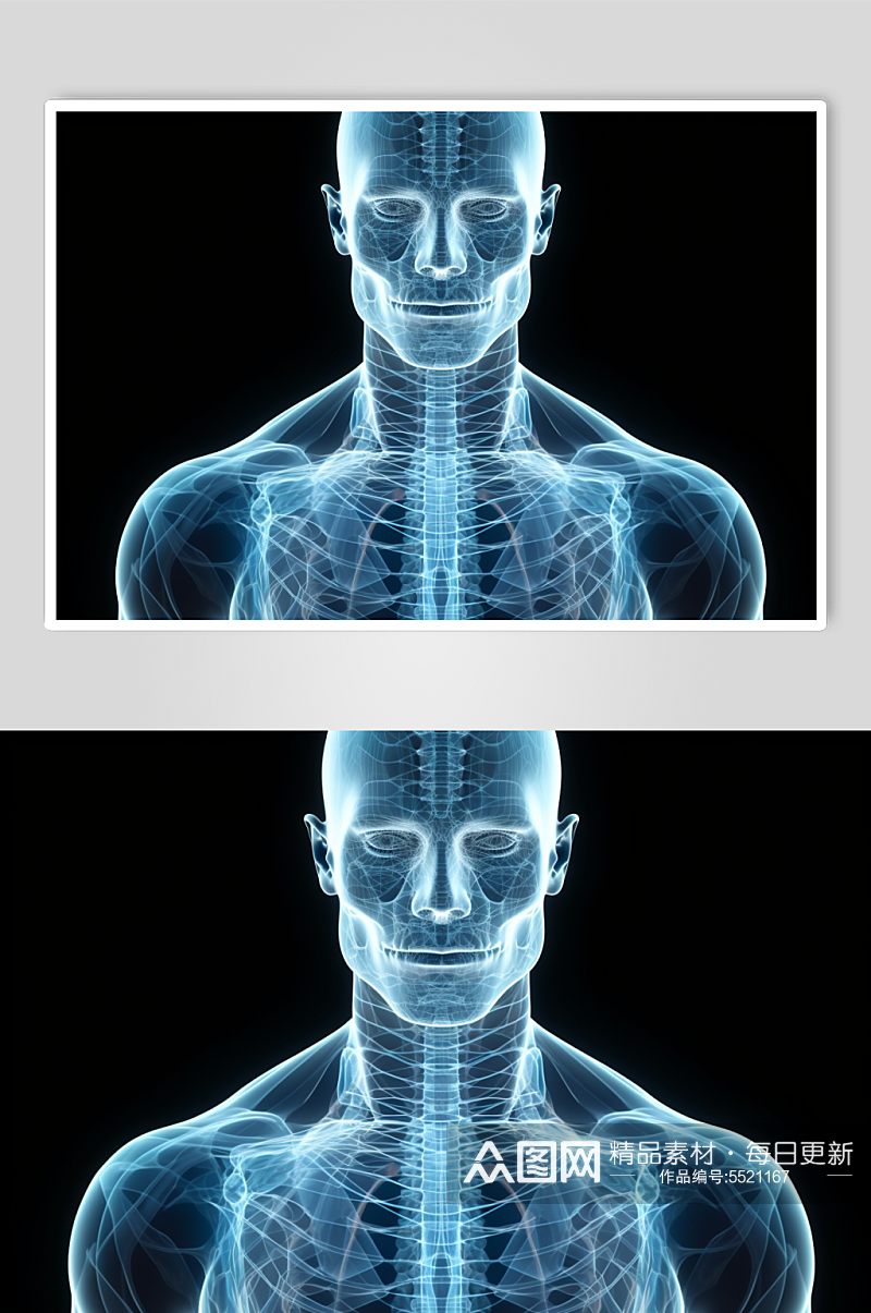 AI数字艺术人体各部位神经医疗透视图片素材