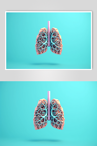 AI数字艺术人体内部器官医疗墙面立体图片