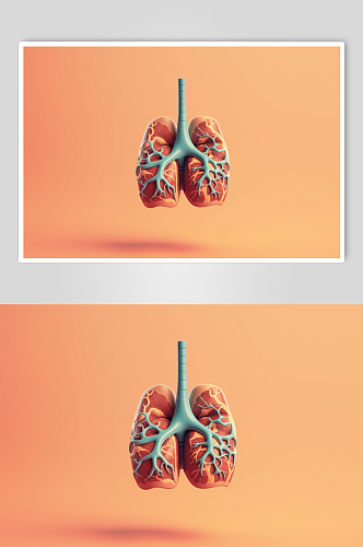 AI数字艺术人体内部器官医疗墙面立体图片