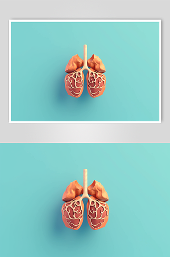 AI数字艺术人体内部器官医疗墙面立体图片