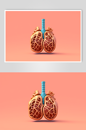 AI数字艺术人体内部器官医疗墙面立体图片