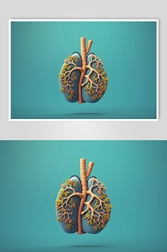 AI数字艺术人体内部器官医疗平面图片