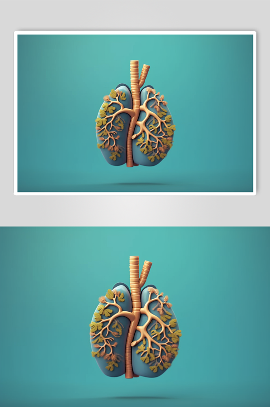 AI数字艺术人体内部器官医疗平面图片