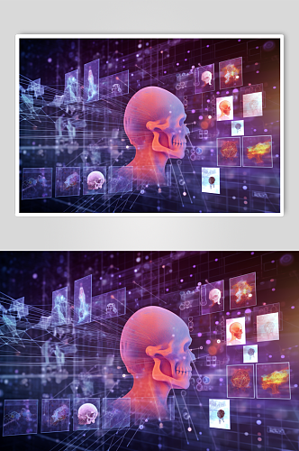 AI数字艺术卡通人体器官结构医疗医学插画