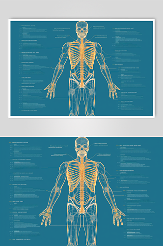 AI数字艺术卡通人体器官结构医疗医学插画