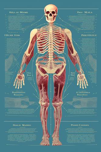AI数字艺术卡通人体器官结构医疗医学插画