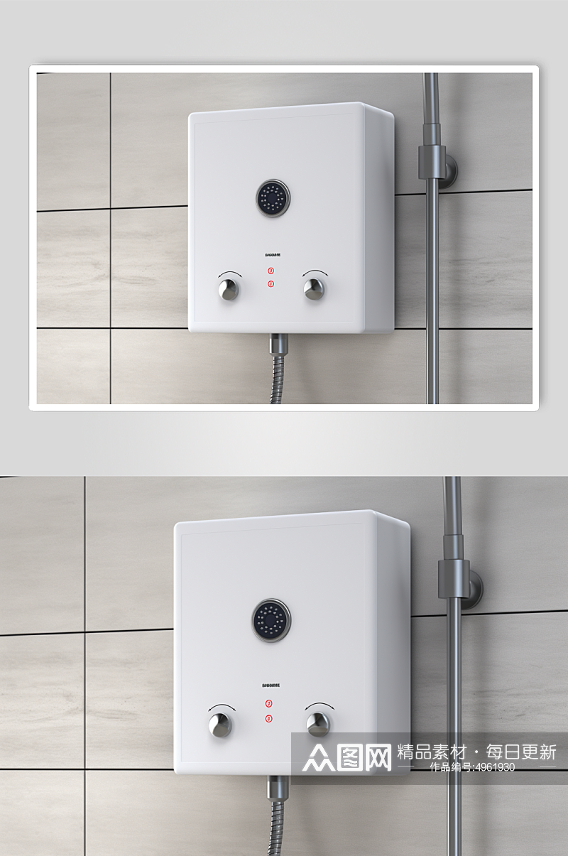 AI数字艺术高清电热水器家用电器摄影图片素材
