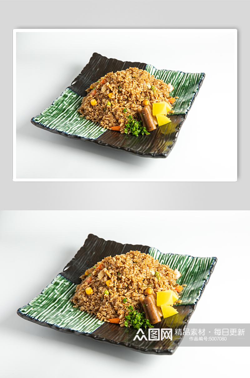 黑松露鹅肝炒饭日本料理美食摄影图片素材