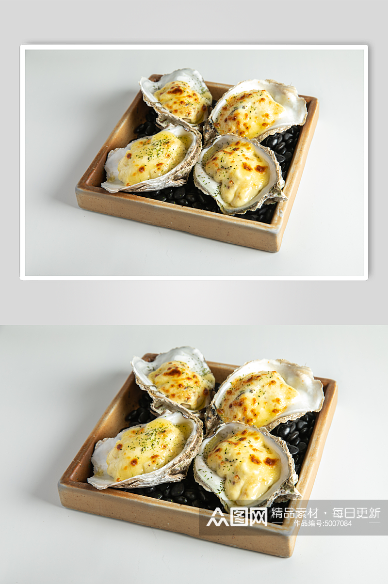 炭烤芝士生蚝日料日本料理美食摄影图片素材