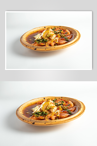 生腌三文鱼日料日本料理美食摄影图片