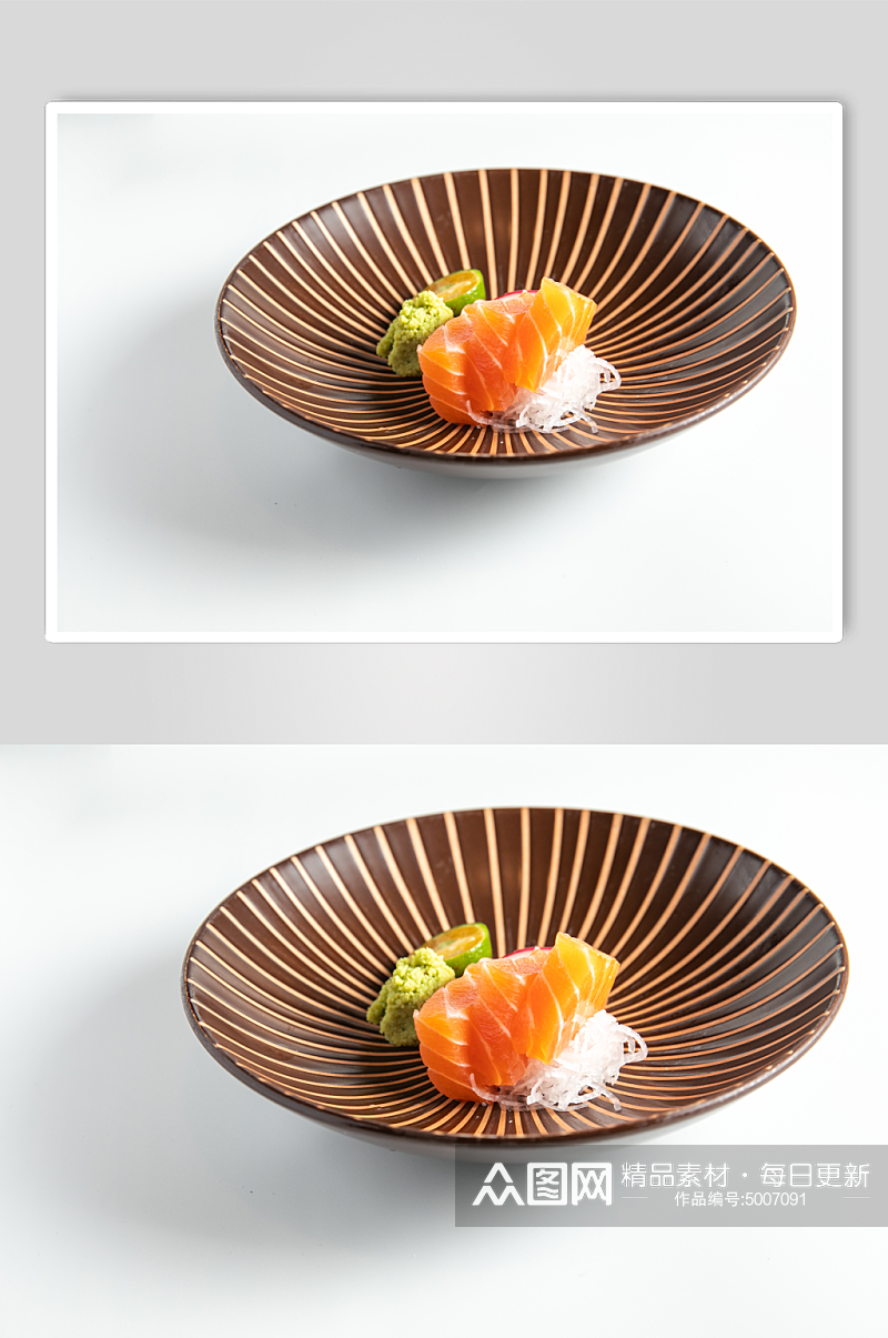 三文鱼刺身日料日本料理美食摄影图片素材