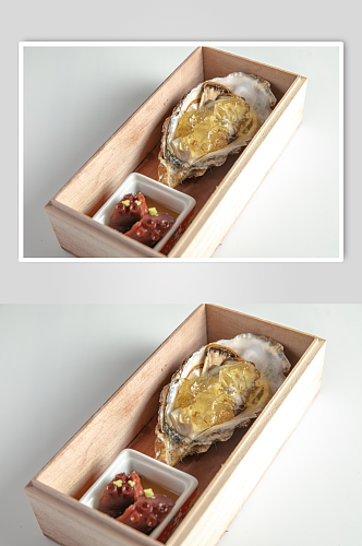 生蚝柑橘汁日料日本料理美食摄影图片