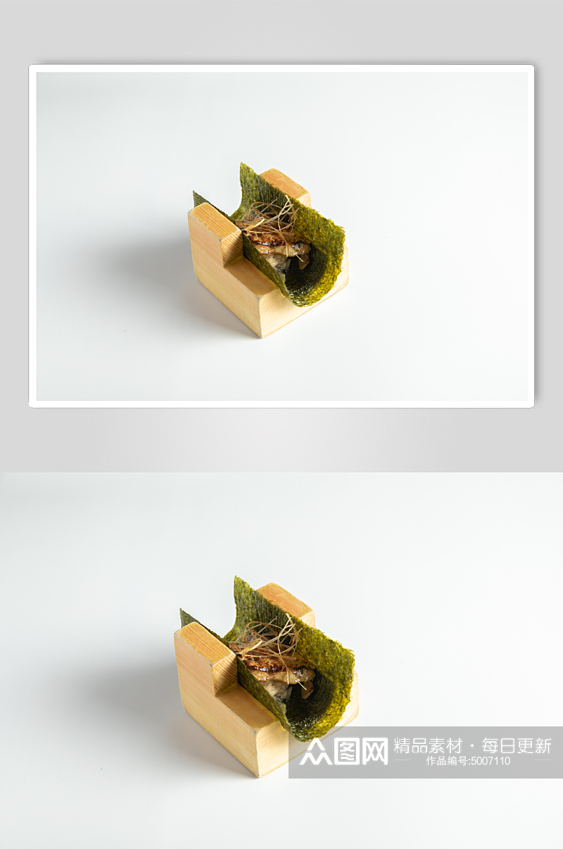 竹筒鹅肝焗卷日本料理美食摄影图片素材