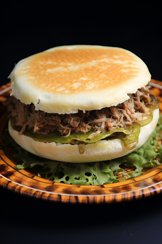 AI數(shù)字藝術(shù)肉夾饃面食美食攝影圖