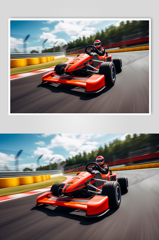 AI数字艺术卡丁车赛车摄影图